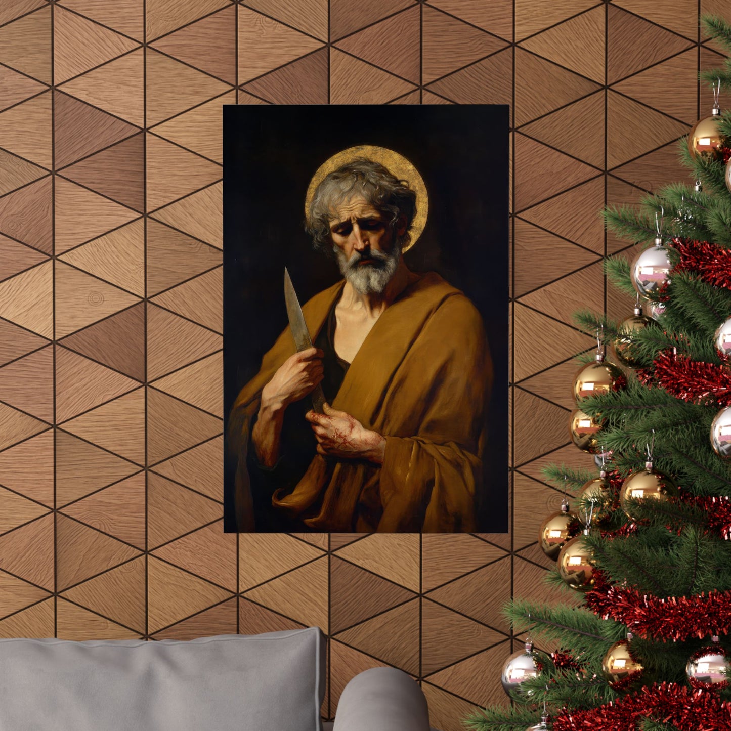 Saint Bartholomew the Apostle - Sanctified Souls Print - Multiple Sizes - Premium Posters - Catholic Art - Christian Home Decor Artwork