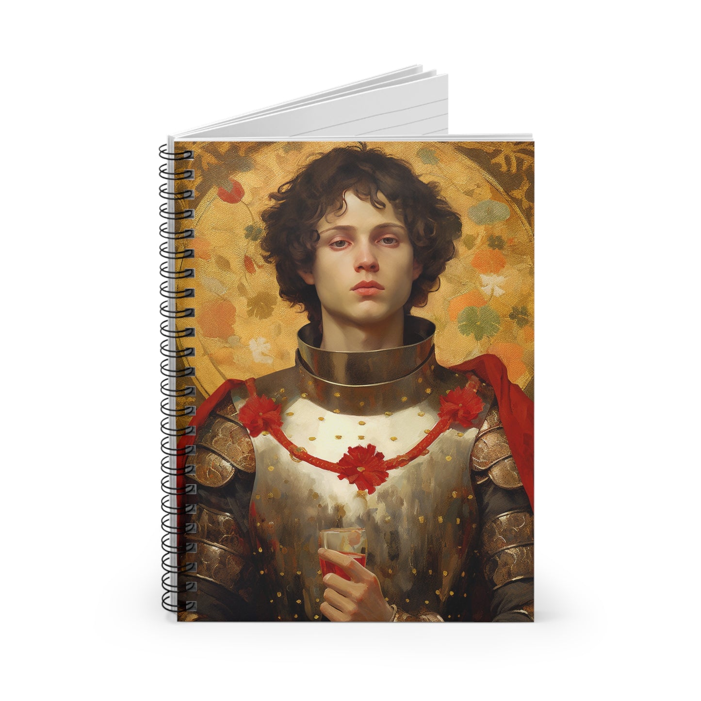 Saint Martin of Tours Journal - Sanctified Souls Art - Religious Based Notebook - Spiral Notebook - Ruled Line