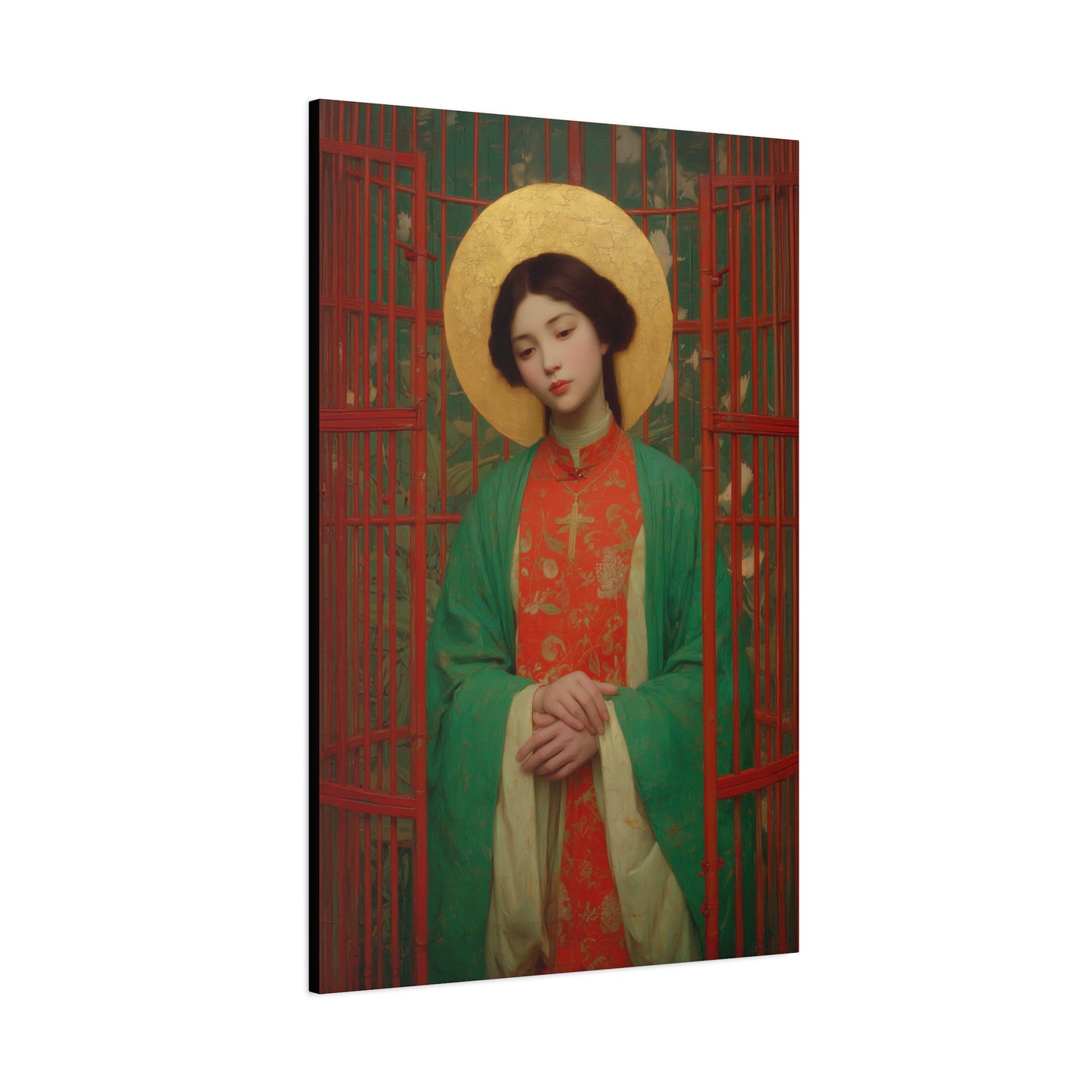 Saint Agnes Tsao Kou Ying -  Museum Wrapped Canvas - Sanctified Souls Print - Religious Art for your Home - Catholic Patron Saint Art