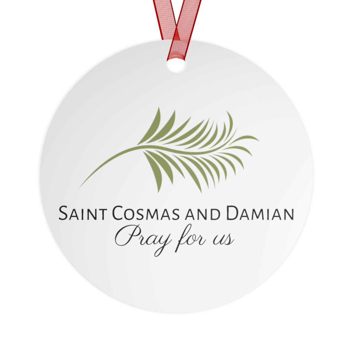 Saints Cosmas and Damian Ornament - Religious Holiday Christmas Ornament and Keepsake - Double sided Keepsake Religious Ornament
