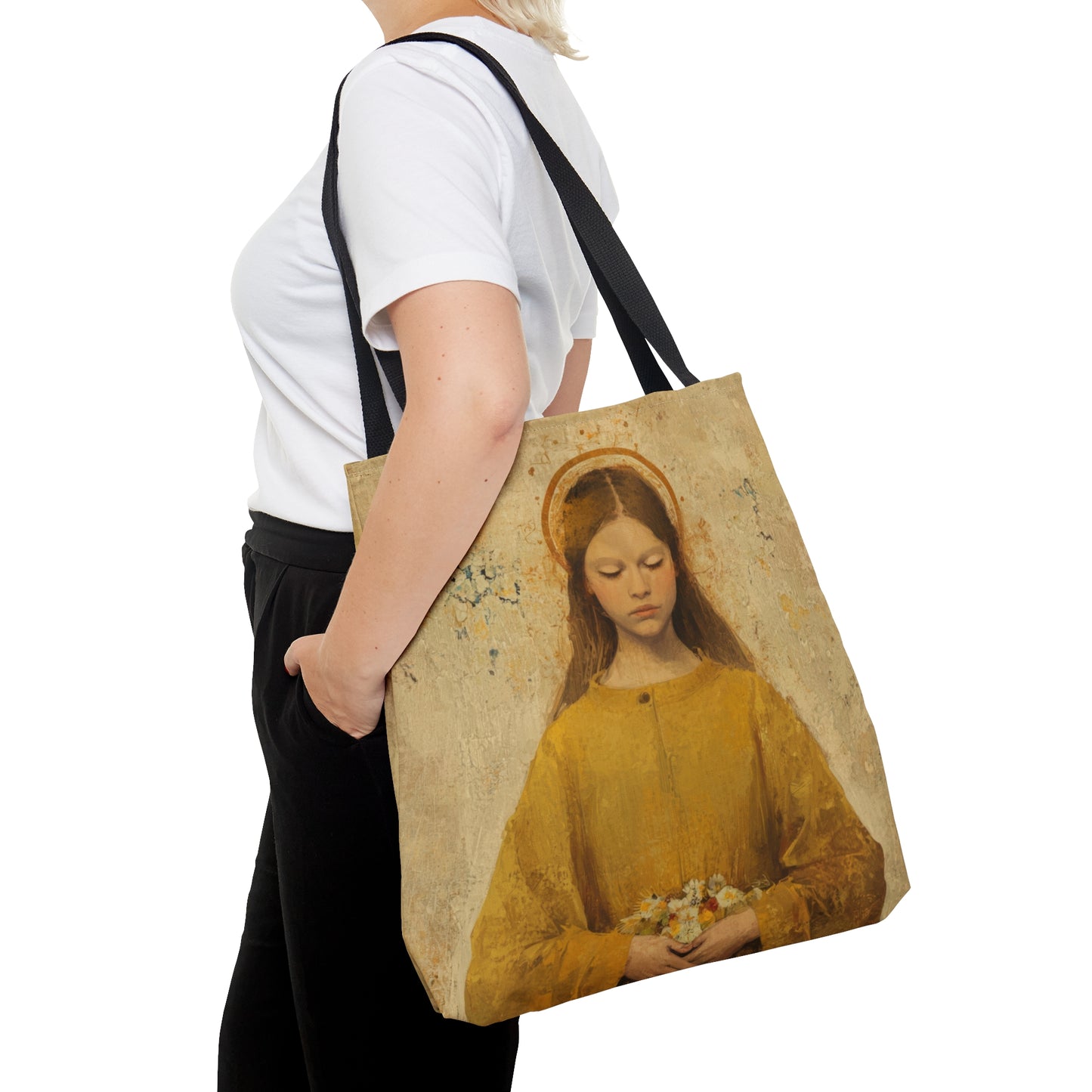 Saint LucyTote Bag - Large Medium Small Faith Art Bag - Catholic Faith Purse - Religious - Prayer Bag - Devotional Purse - Bible Bag