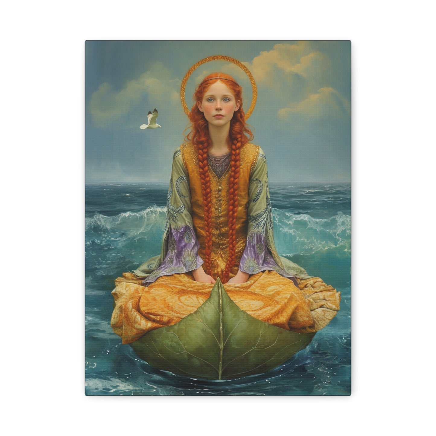 Saint Ia of Cornwall - Museum Wrapped Canvas - Sanctified Souls Print - Religious Art for your Home