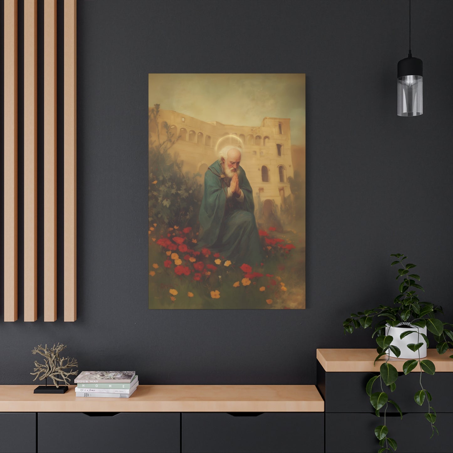 Saint Cyprian - Multiple Sizes - Catholic Home art - Museum Wrapped Canvas - Sanctified Souls Print - Catholic Martyr Art
