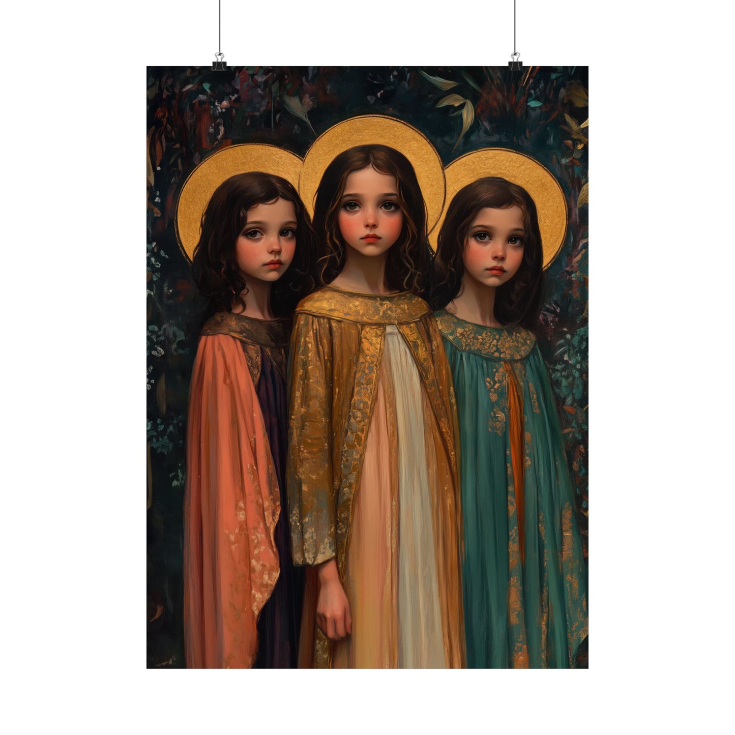 Saints Faith, Hope and Charity - Sanctified Souls Print - Multiple Sizes - Premium Matte Vertical Posters - Sister Saints