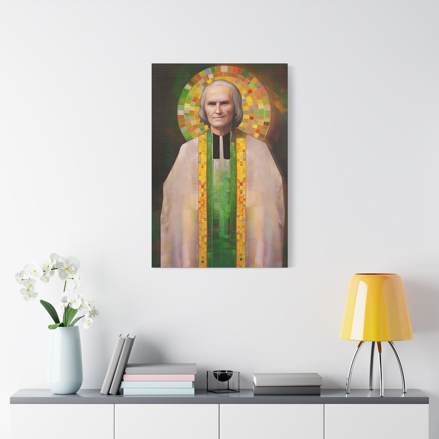 Saint John Vianney Canvas Print - Multiple Sizes - Catholic Home art - Museum Wrapped Canvas - Sanctified Souls Print