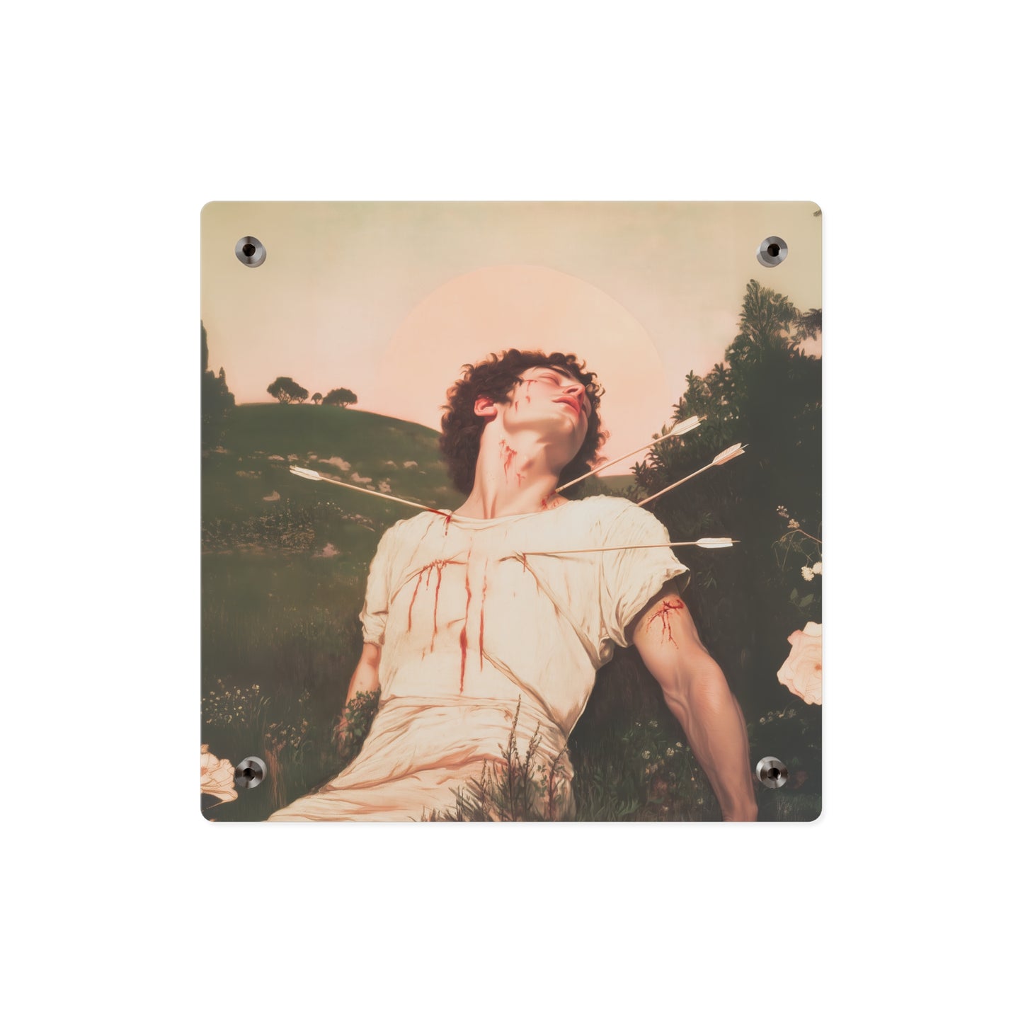 Saint Sebastian Wall Art Panel - Ready to Hang Acrylic Print - Catholic Saint Art - Patron Saint Print - No Frame needed