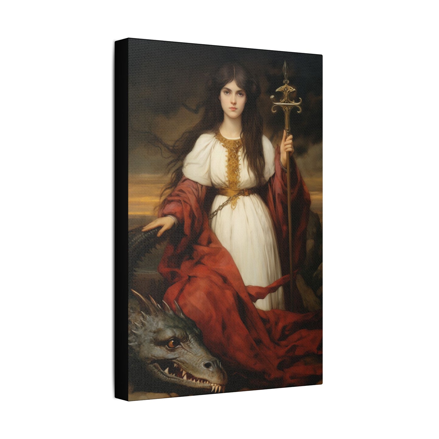 Saint Martha of Bethany Canvas Print - Multiple Sizes - Catholic Home art - Museum Wrapped Canvas - Sanctified Souls Print