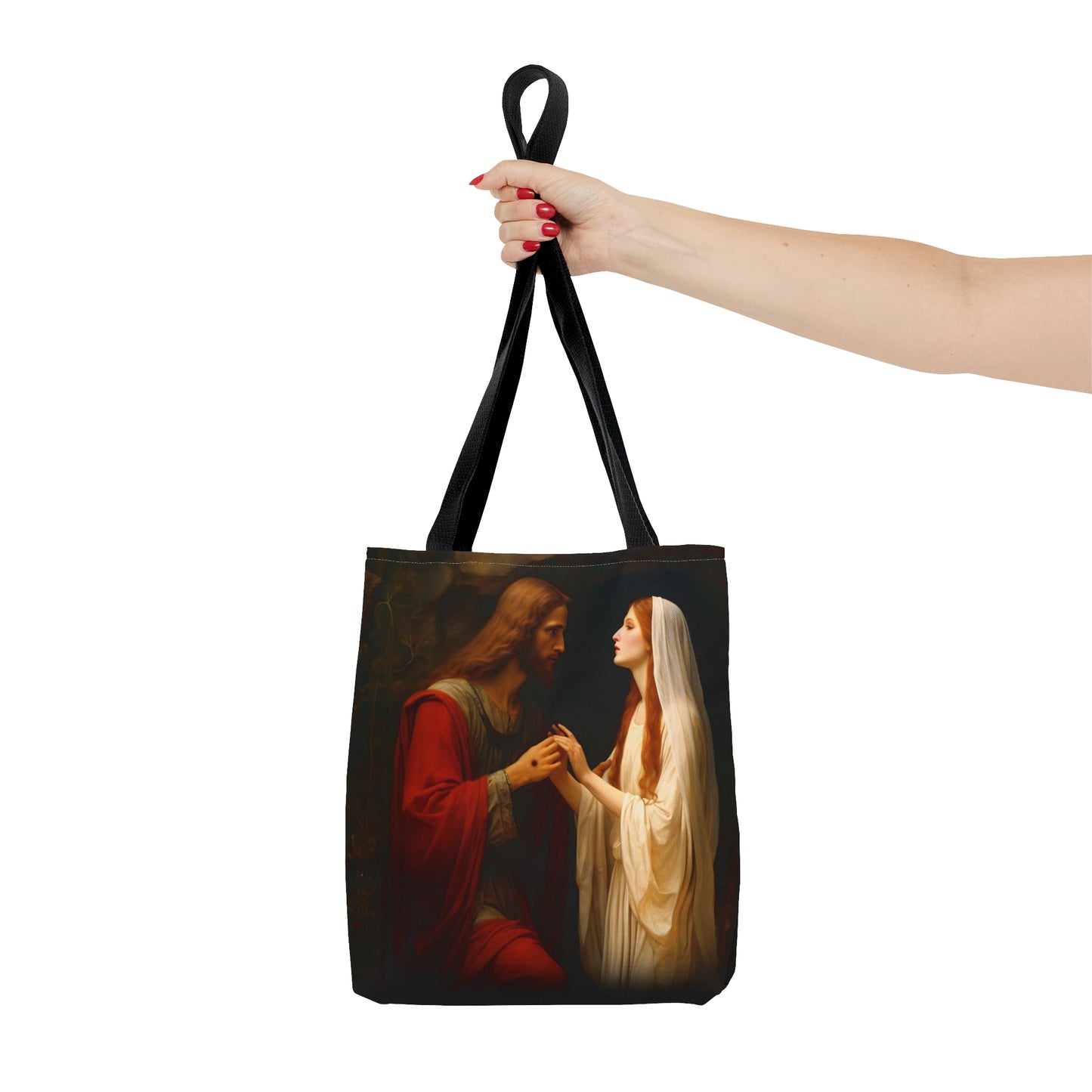 Revelation of Redemption Mary Magdalene and the Risen Christ - Tote Bag - faith inspired carry-all purse