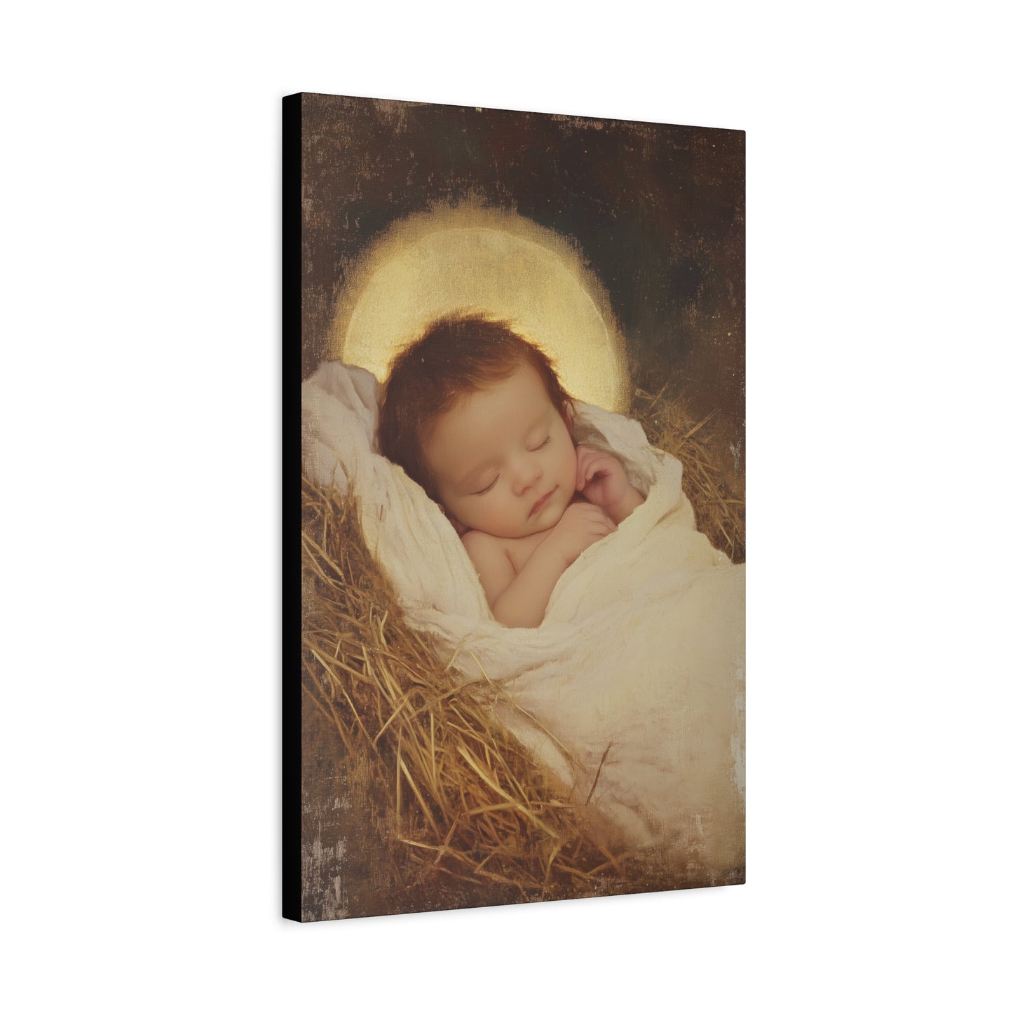 Jesus, the Newborn Light of the World - Gallery Wrapped Canvas - Print - Religious Art for your Home - Catholic Art Print