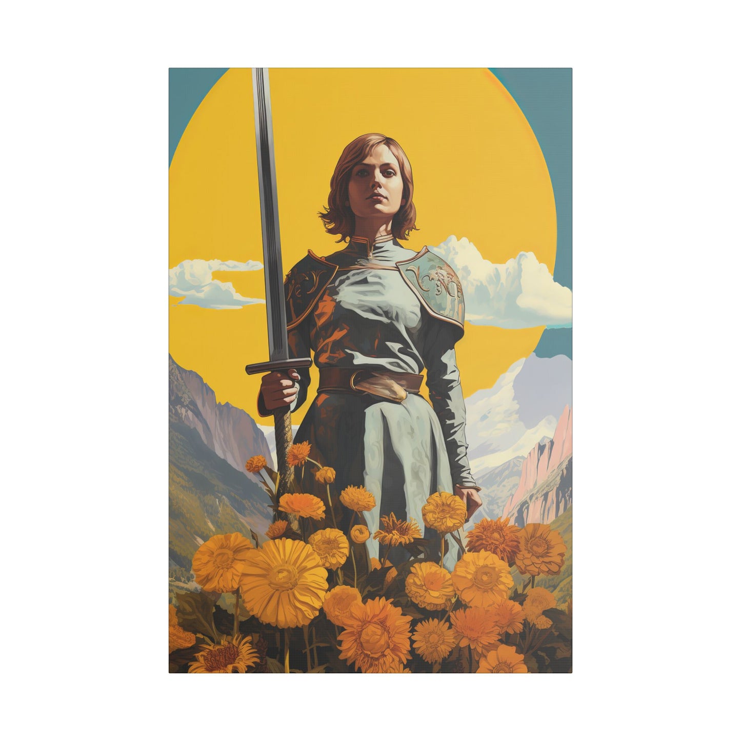Saint Joan of Arc - Museum Wrapped Canvas - Sanctified Souls Print - Religious Art for your Home