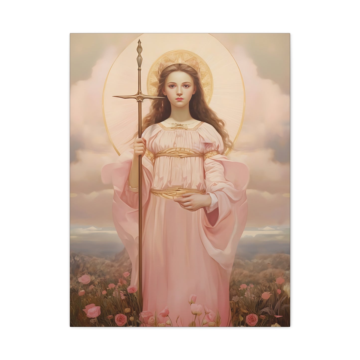 Saint Philomena Canvas Print - Multiple Sizes - Catholic Home art - Museum Wrapped Canvas - Sanctified Souls Print
