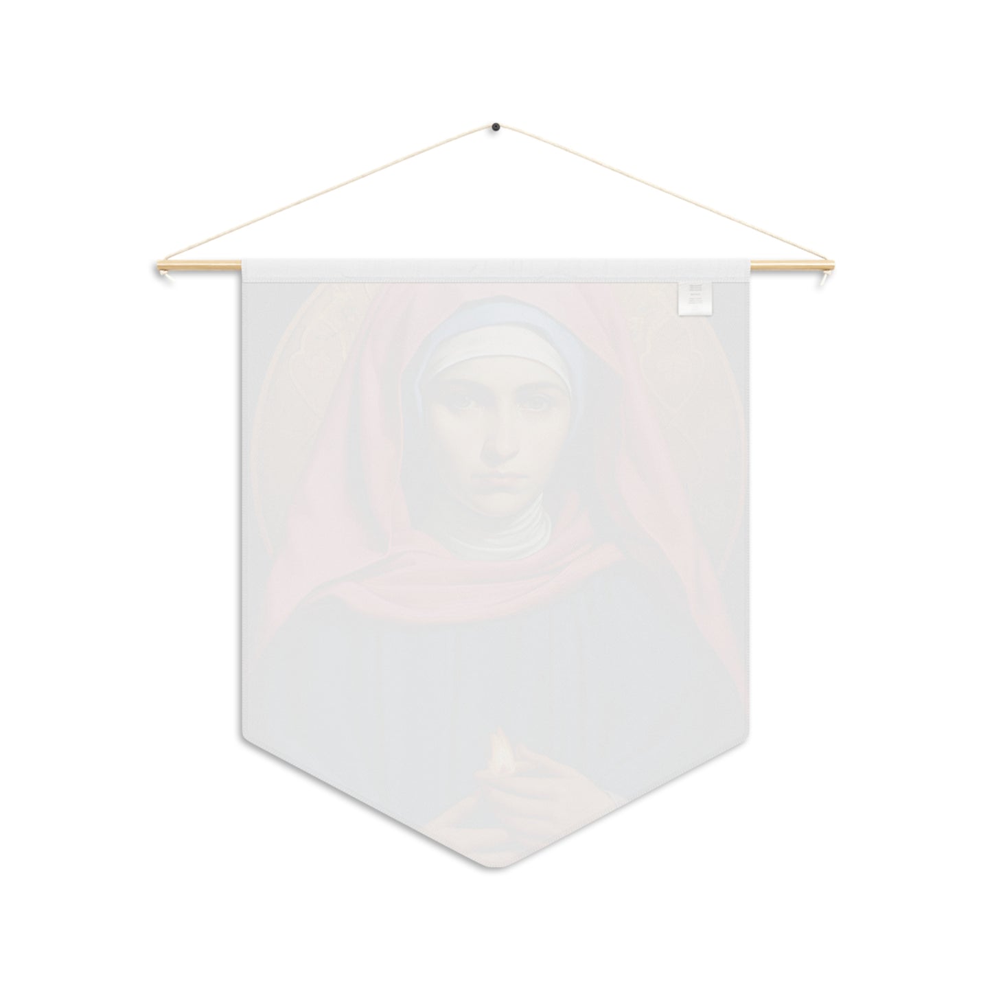 Saint Bernadette Wall Banner / Wall Hanging - Prayer room art - Large religious Christian Jesus Print - Prayer room art - 18" x 21"