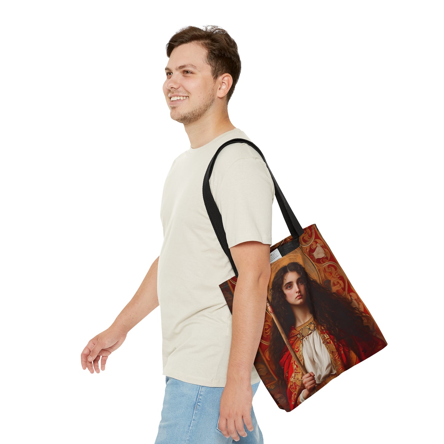 Saint Adela of Normandy Tote Bag - Large Medium Small Faith Art Bag - Re usable Tote Purse - Double Sided - Catholic Art Bag