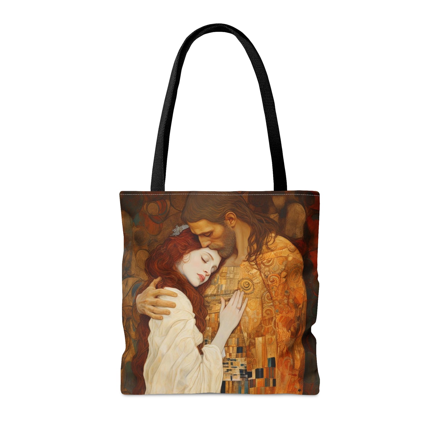 Transcendent Devotion: Christ Embracing Mary Magdalene Tote Bag - Catholic faith inspired carry-all purse