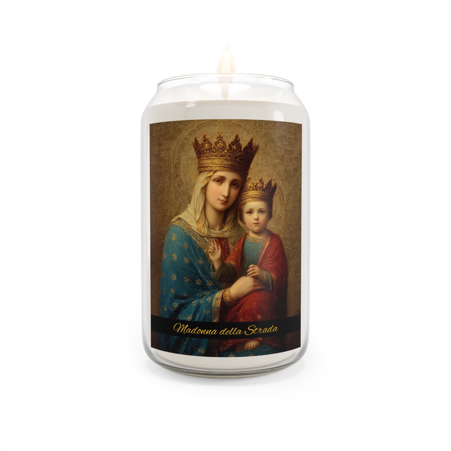 Madonna della Strada - Our Lady of the Way - Scented Prayer Candle, 13.75oz - Tall Size - Religious Prayer Candle