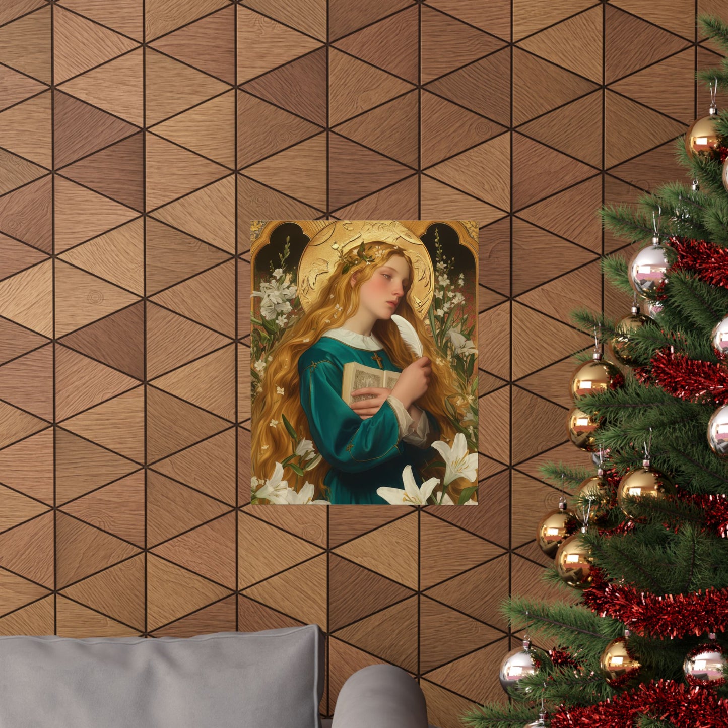 Saint Petronilla Poster Print - Sanctified Souls Print - Multiple Sizes - Premium Posters - Catholic Art for your home