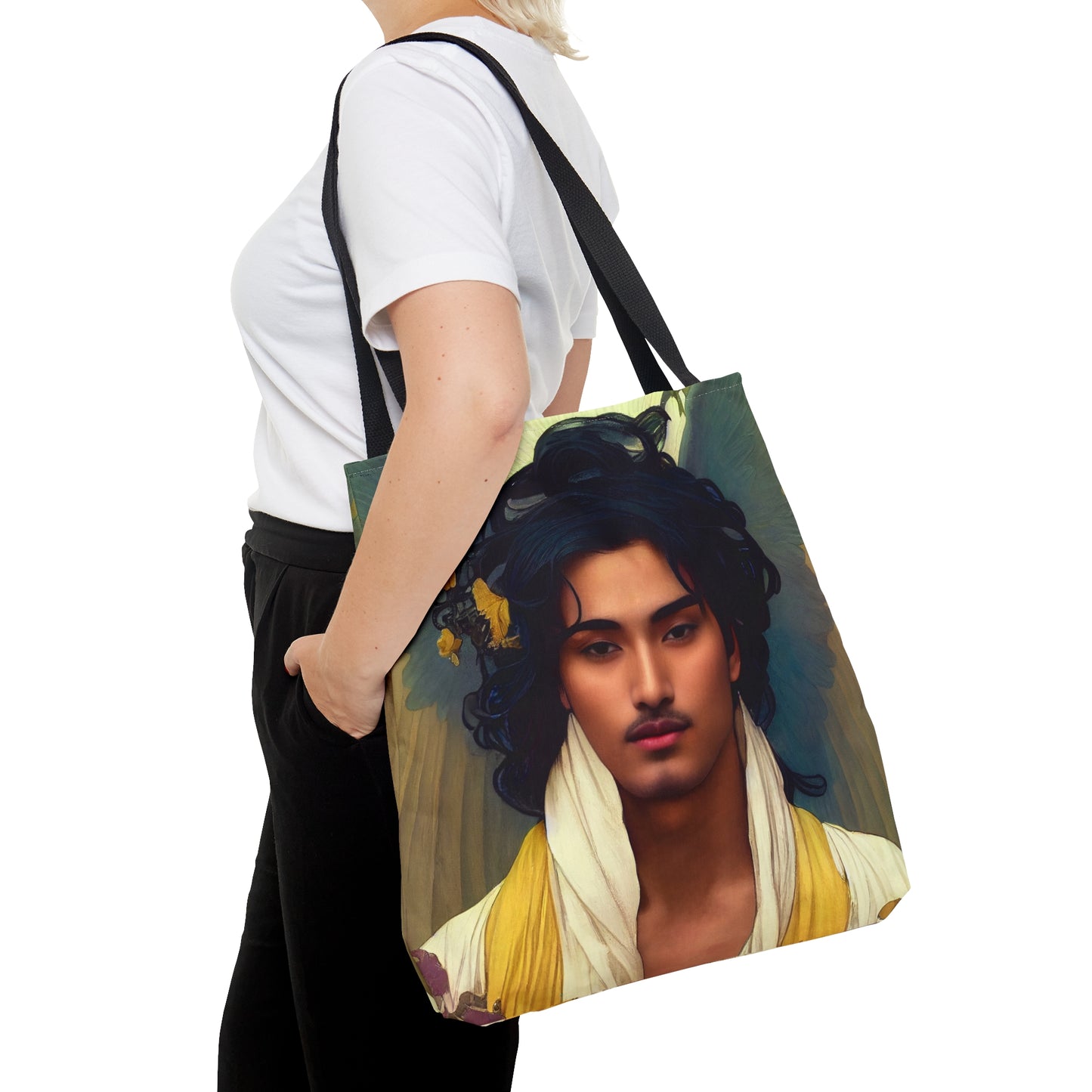 The Archangel Michael Tote Bag - Large Medium Small - Art Bag -  Guardian Angel Double Sided Purse - Carry All Bag - Spiritual Gift - Divine