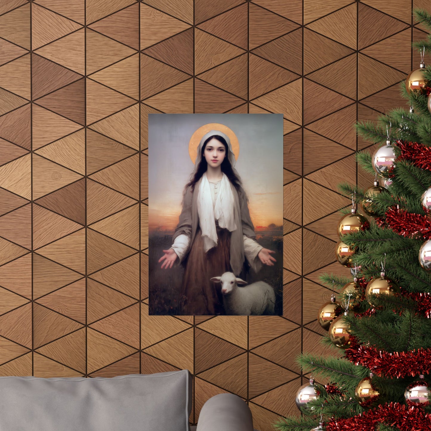 Saint Germaine Cousin - Sanctified Souls Print - Multiple Sizes - Premium Matte Vertical Posters