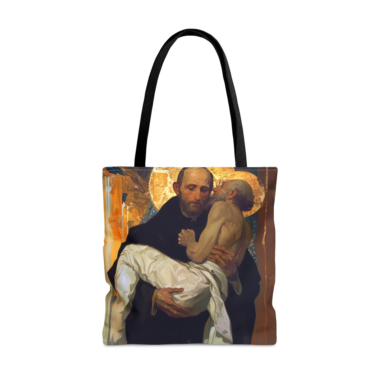 Saint John of God Tote Bag - Large Medium Small Faith Art Bag - Catholic Faith Purse - Religious Carry All Reusable Tote Bag
