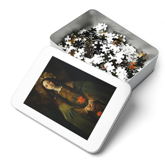 Saint Elizabeth of Portugal - Puzzle and Keepsake Tin - Religious Jigsaw Puzzle (30, 110, 252, 500,1000-Piece) - Religious Puzzle