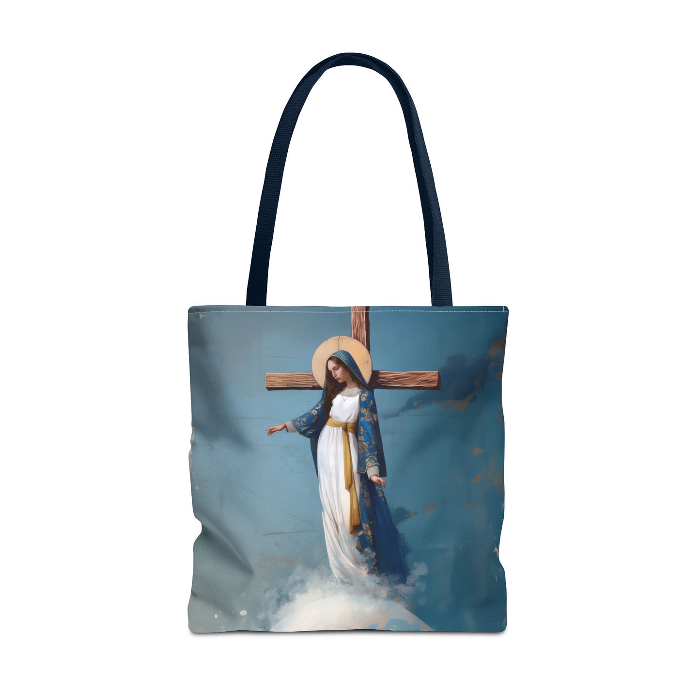 The Lady Of All Nations - Marian Devotion - Mother Mary - Tote Bag - Large Medium Small Faith Art Bag - Re-usable Tote Purse - Double Sided