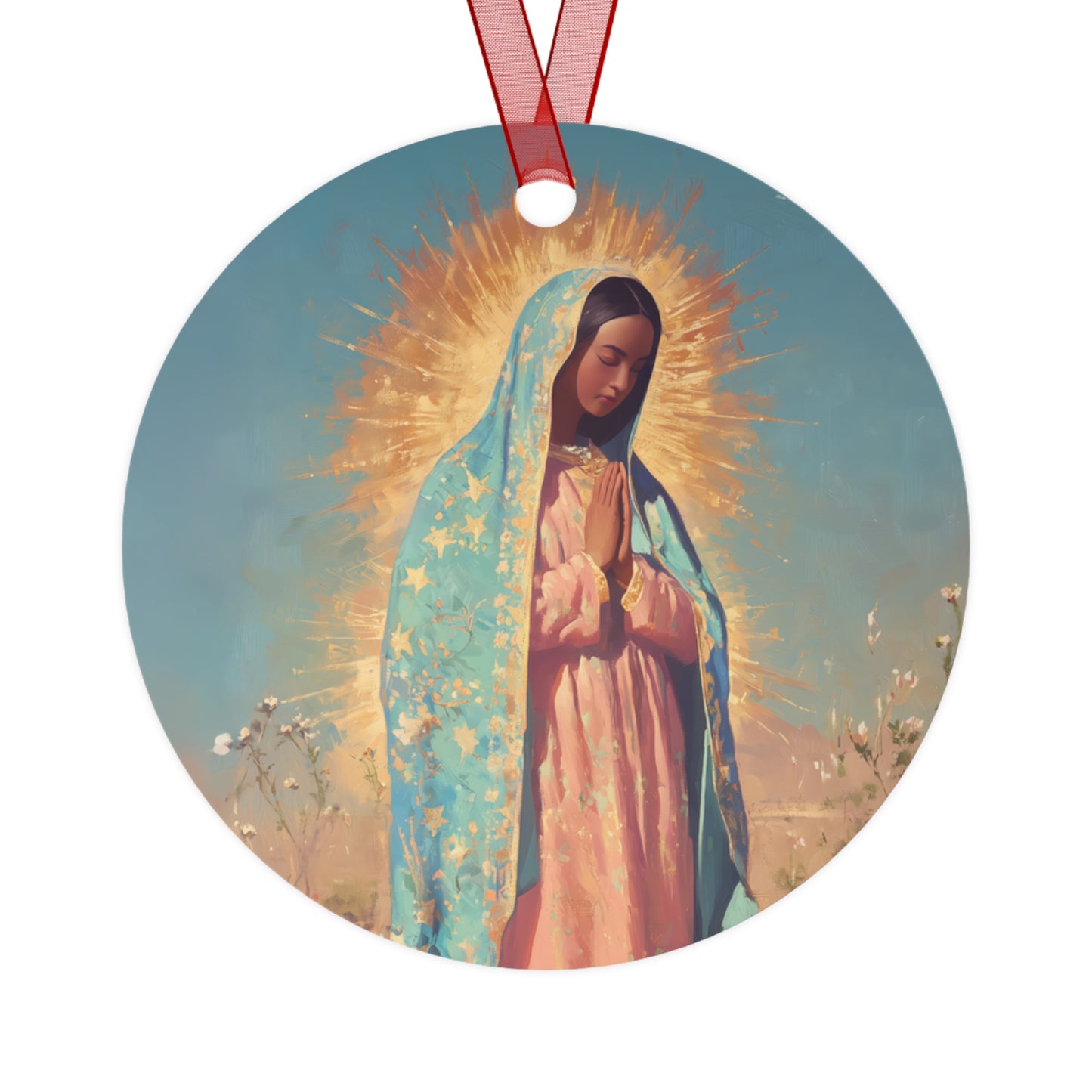 Our Lady of Guadalupe - Metal Ornament - Religious Holiday Christmas Ornament and Keepsake