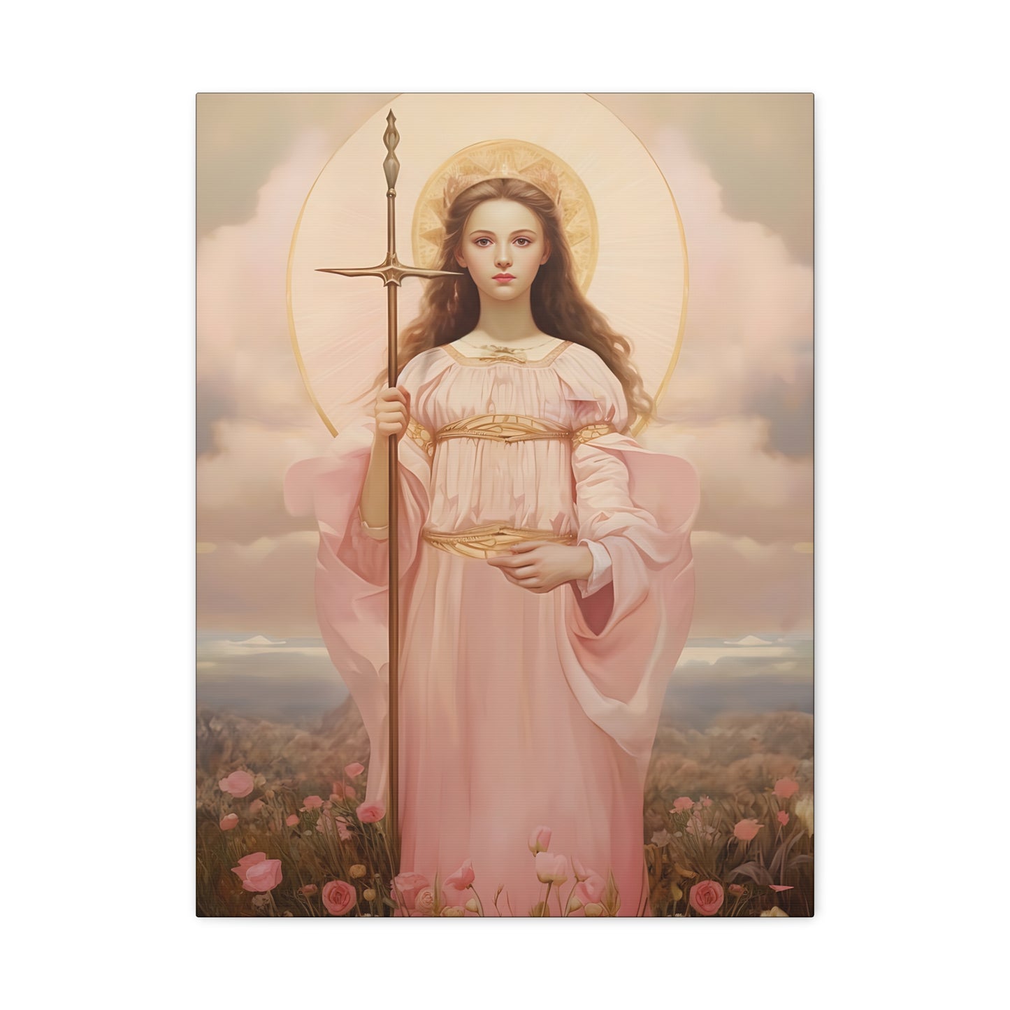 Saint Philomena Canvas Print - Multiple Sizes - Catholic Home art - Museum Wrapped Canvas - Sanctified Souls Print