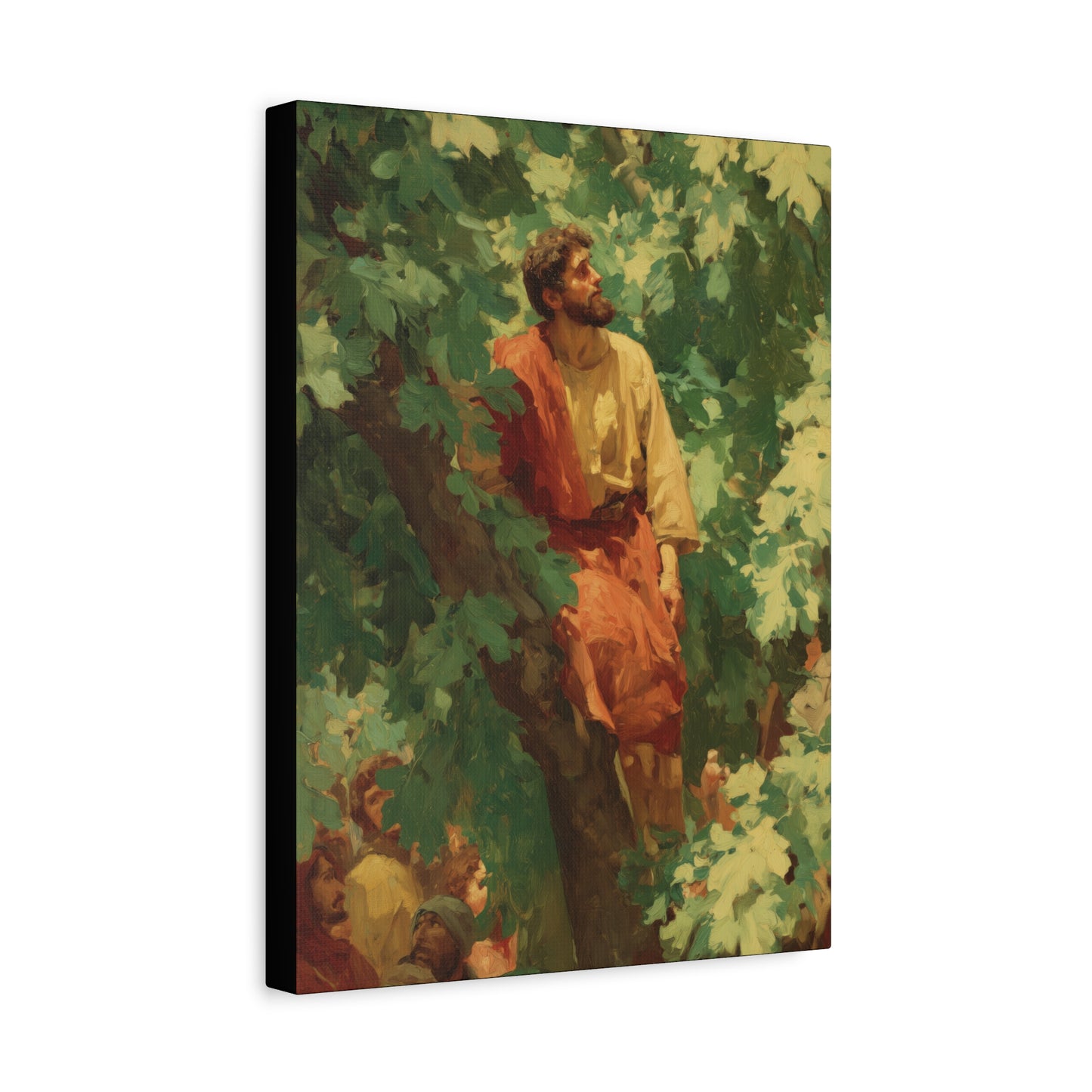 Zacchaeus - Gallery Wrapped Canvas - Print - Religious Art for your Home - Catholic Art Print