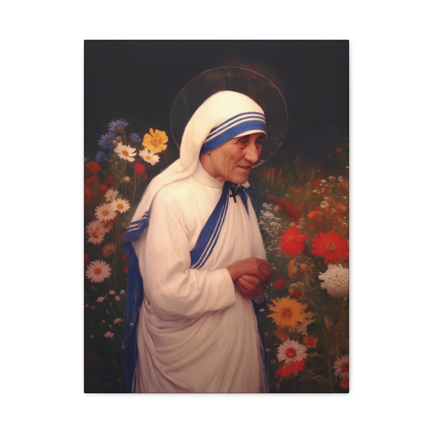 Saint Teresa of Calcutta -  Museum Wrapped Canvas - Sanctified Souls Print - Religious Art for your Home - Catholic Patron Saint Art