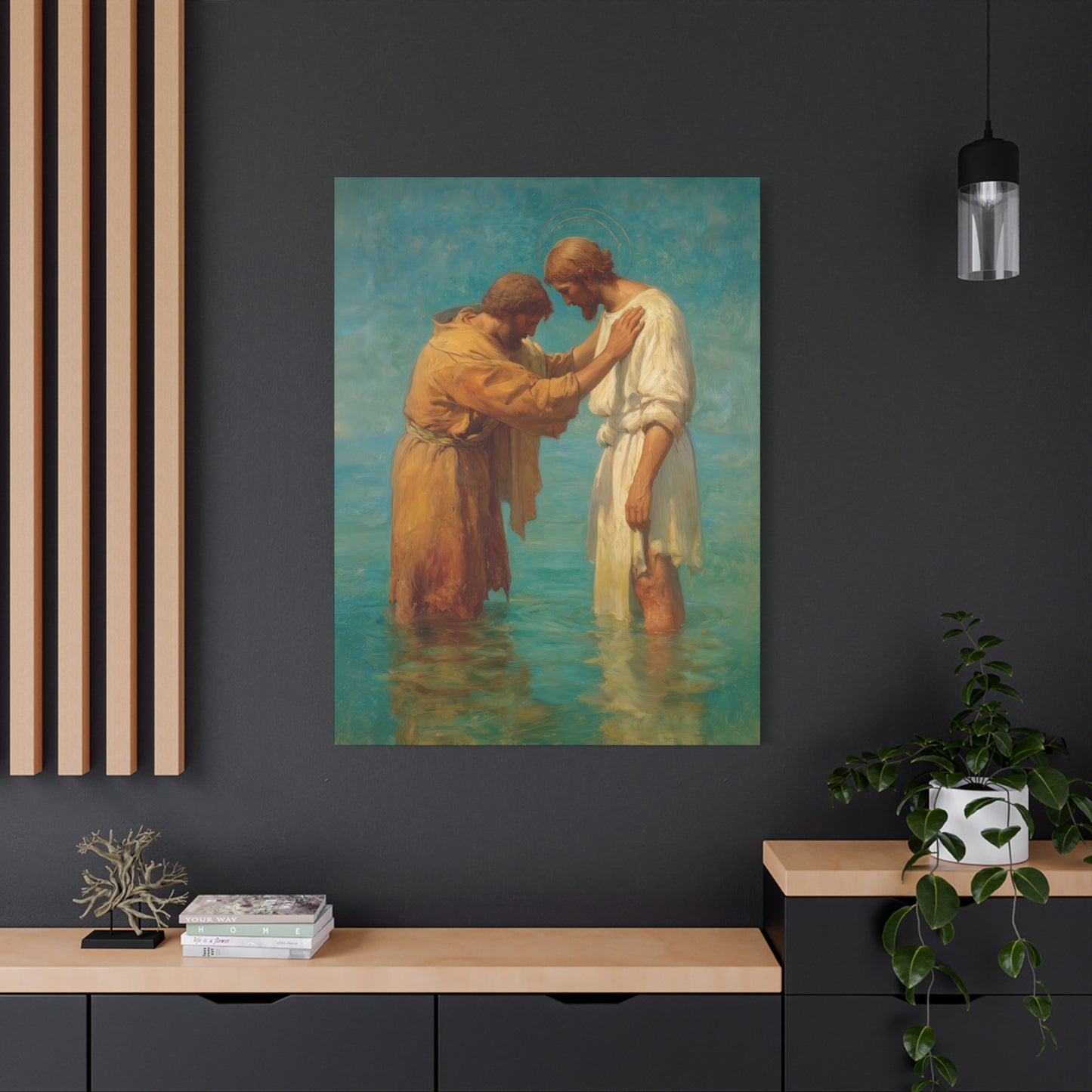 Saint John the Baptist, Servant of the Dawn - Museum Wrapped Canvas - Print - Religious Art for your Home - Christian print - Prayer Room