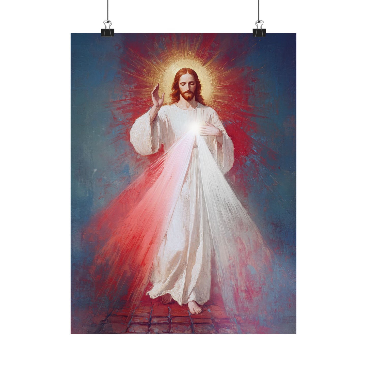 The Divine Mercy - Our Lord Jesus Christ  - Sanctified Souls Print - Multiple Sizes - Premium Matte Vertical Posters