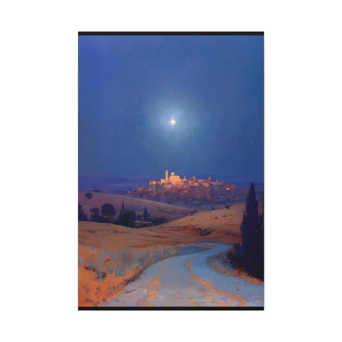 Bethlehem Wrapped in the Light of His Coming - Gallery Wrapped Canvas - Print - Religious Art for your Home - Catholic