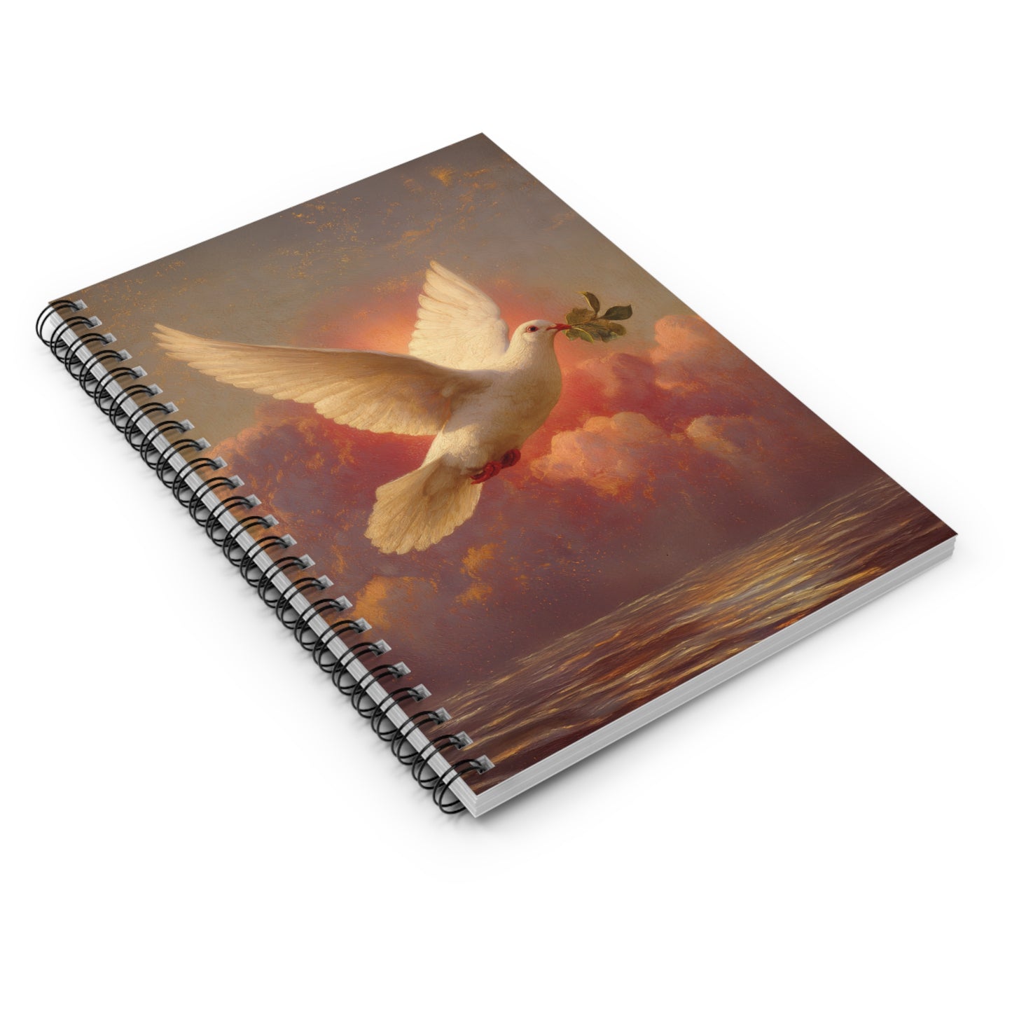 The Spirit Who Restored the Horizon - Holy Spirit - The Dove - Sanctified Souls Art - Religious Based Notebook - Spiral Notebook