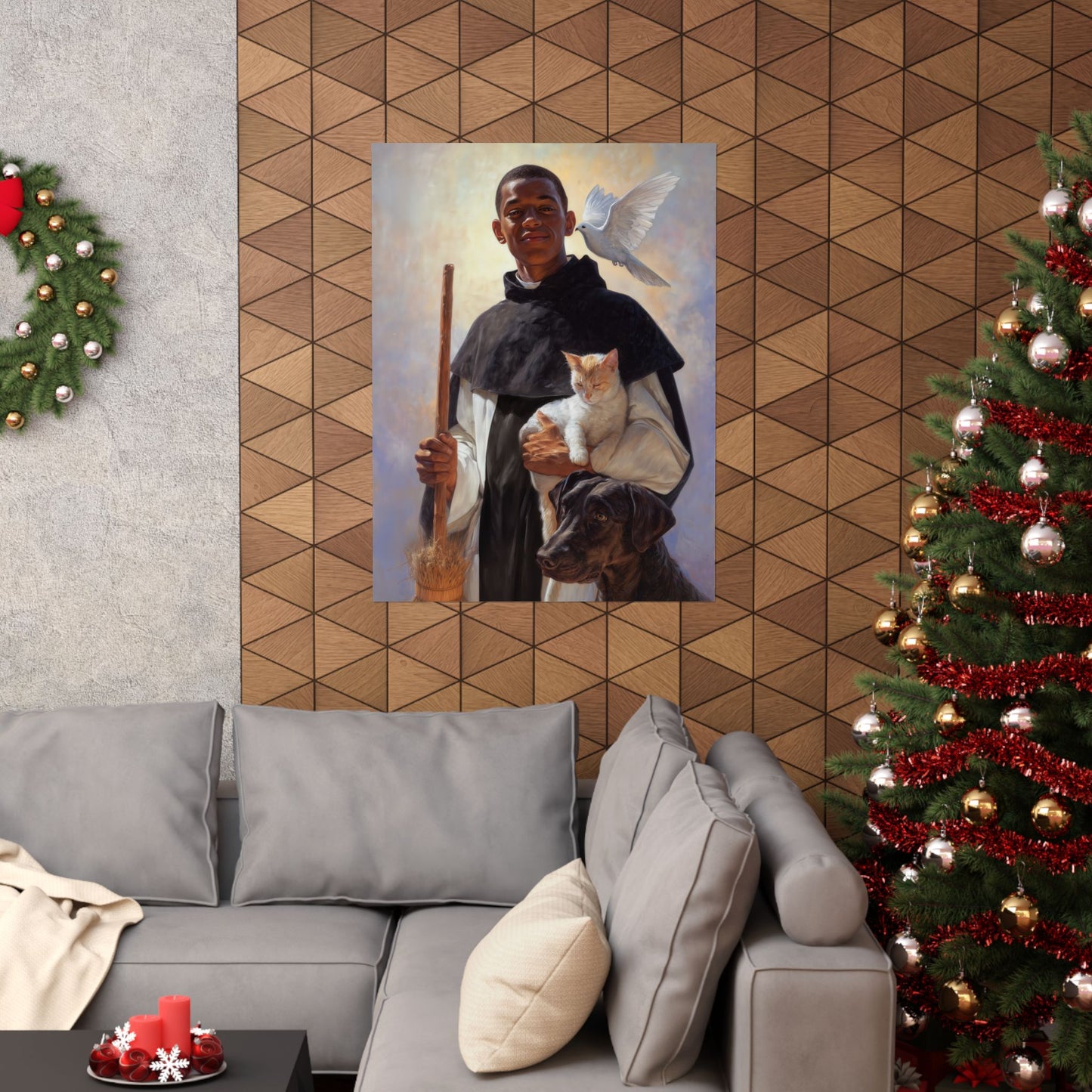 Saint Martin de Porres - Sanctified Souls Print - Multiple Sizes - Premium Matte Vertical Posters