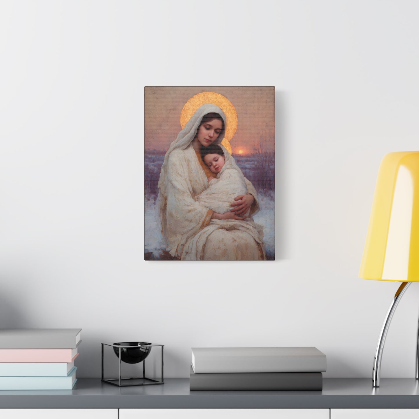 The Love That Stays - Mother Mary and the Christ Child - Gallery Wrapped Canvas - Print - Religious Art for your Home - Catholic Art Print