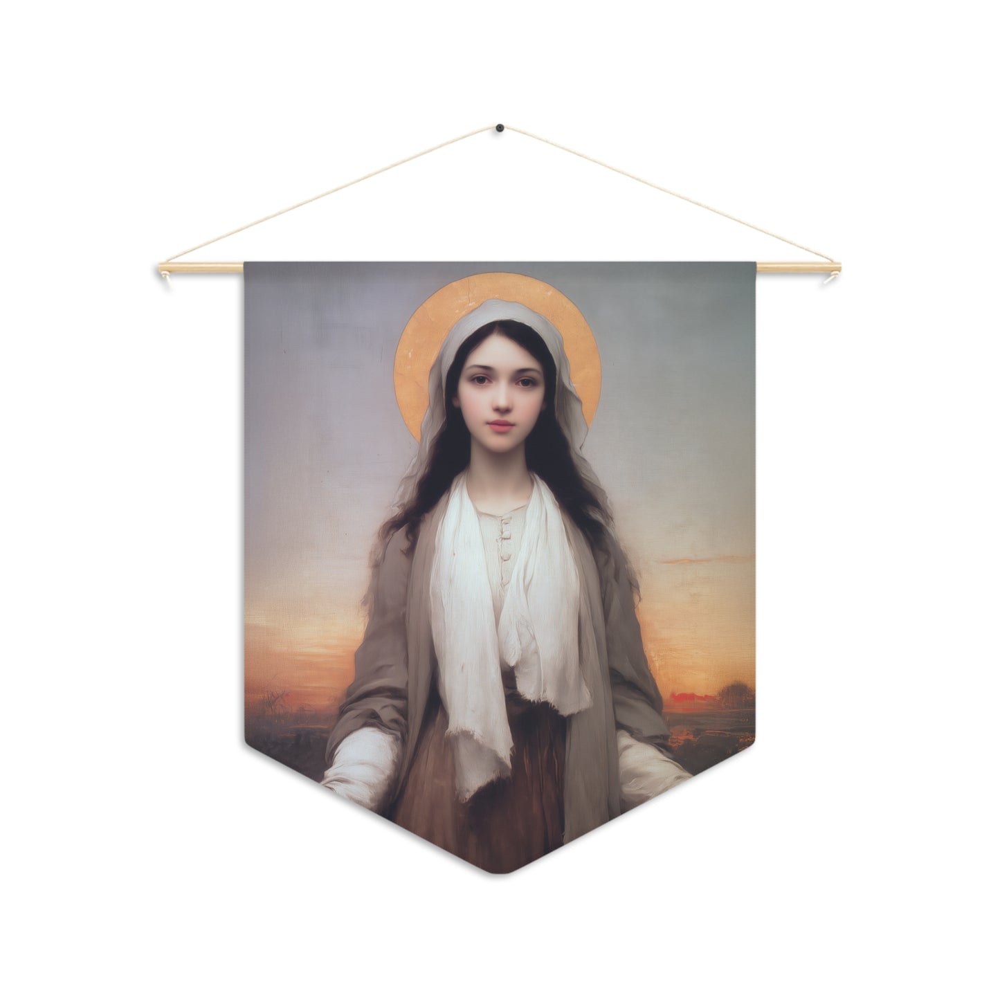 Saint Germaine Cousin - Wall Banner / Wall Hanging - Christian Art - Prayer room - 18" x 21"