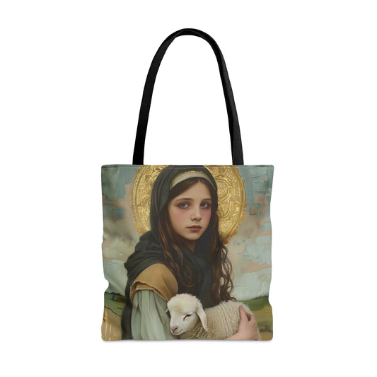 Saint Belina Tote Bag - Purse - Three sizes - Large Medium Small Faith Art Bag - Catholic faith inspired carry-all purse - Double Sided Bag