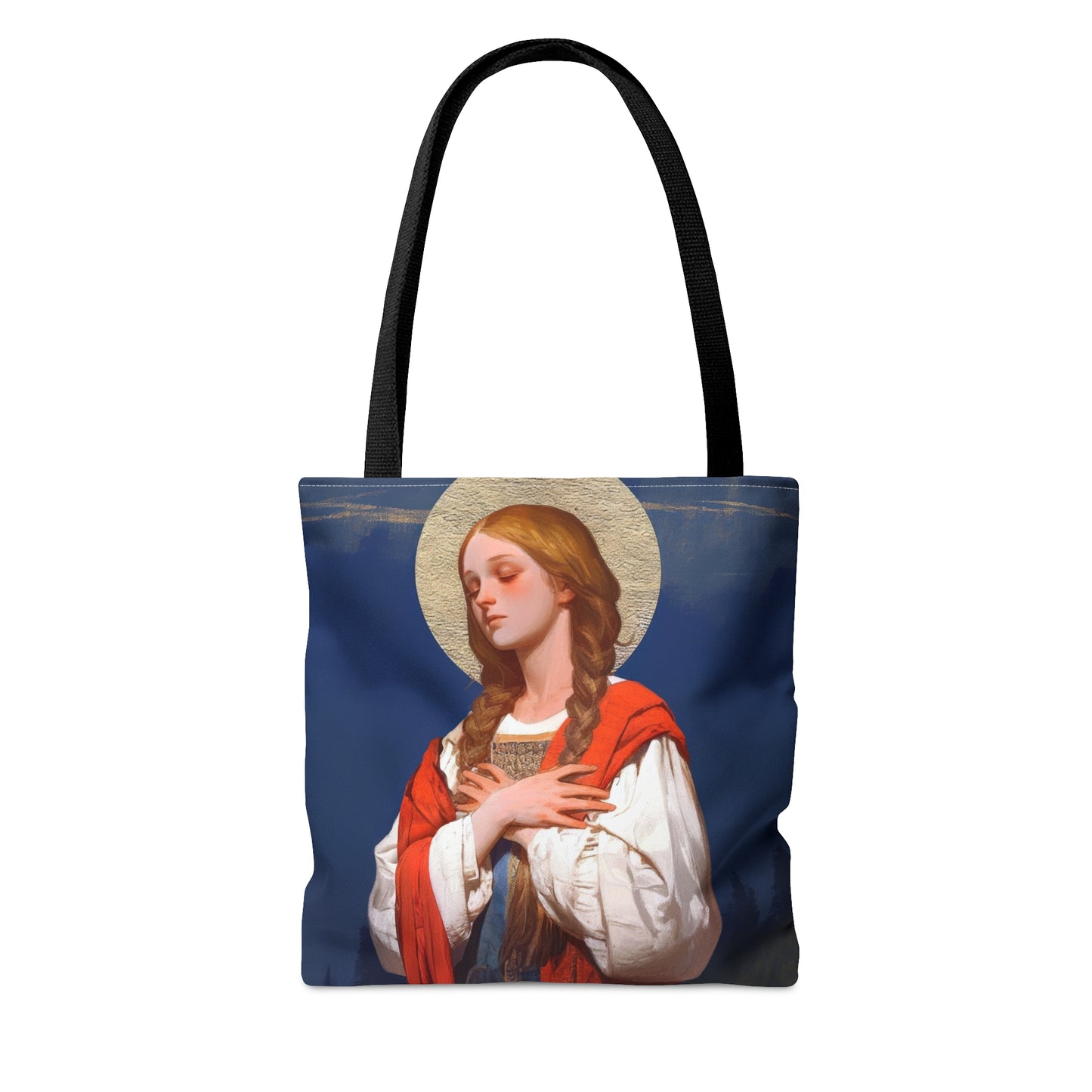 Saint Genevieve - Tote Bag - Large Medium Small Faith Art Bag - Catholic Faith Purse