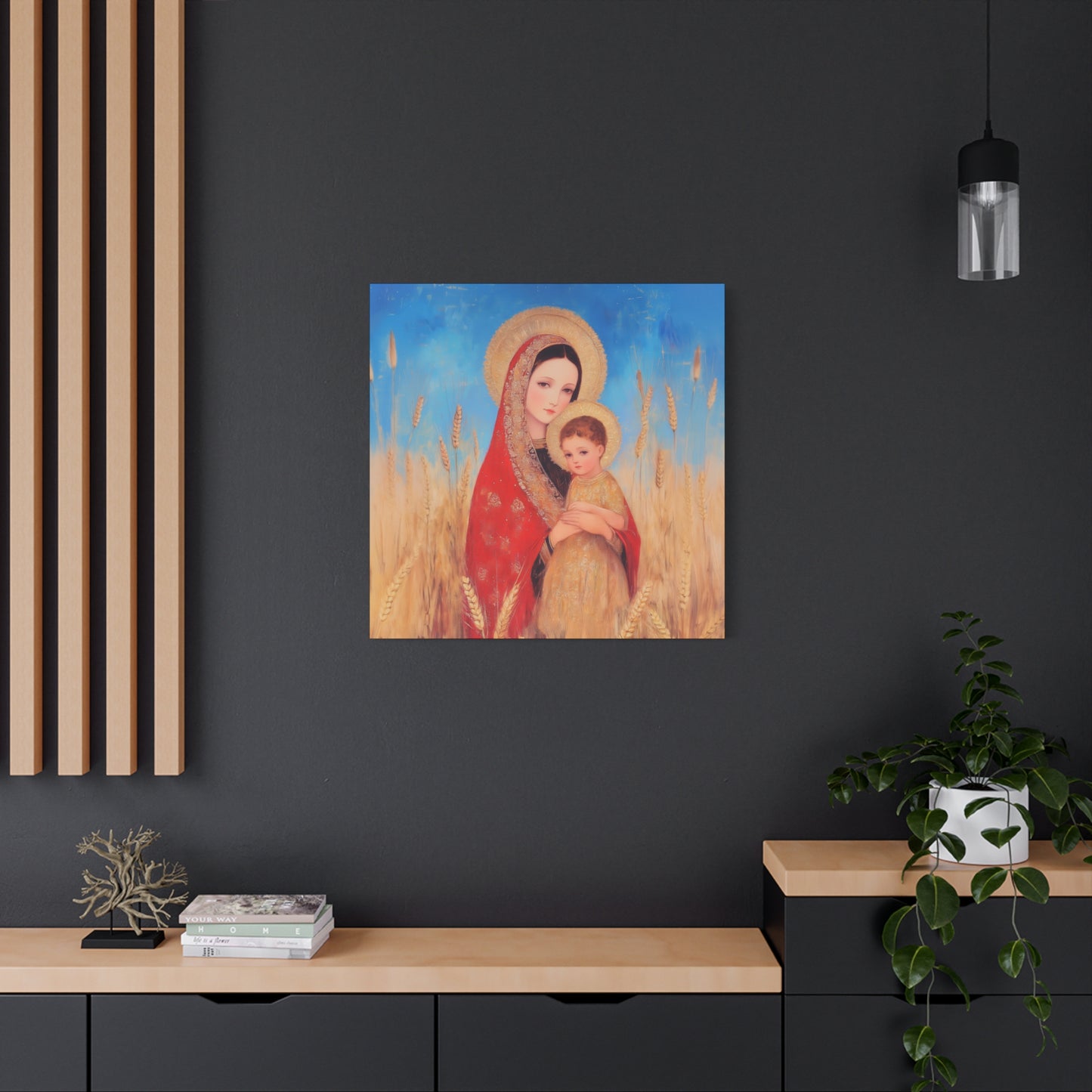 Our Lady of the Harvest  - Multiple Sizes - Catholic Home art - Museum Wrapped Canvas - Sanctified Souls Print