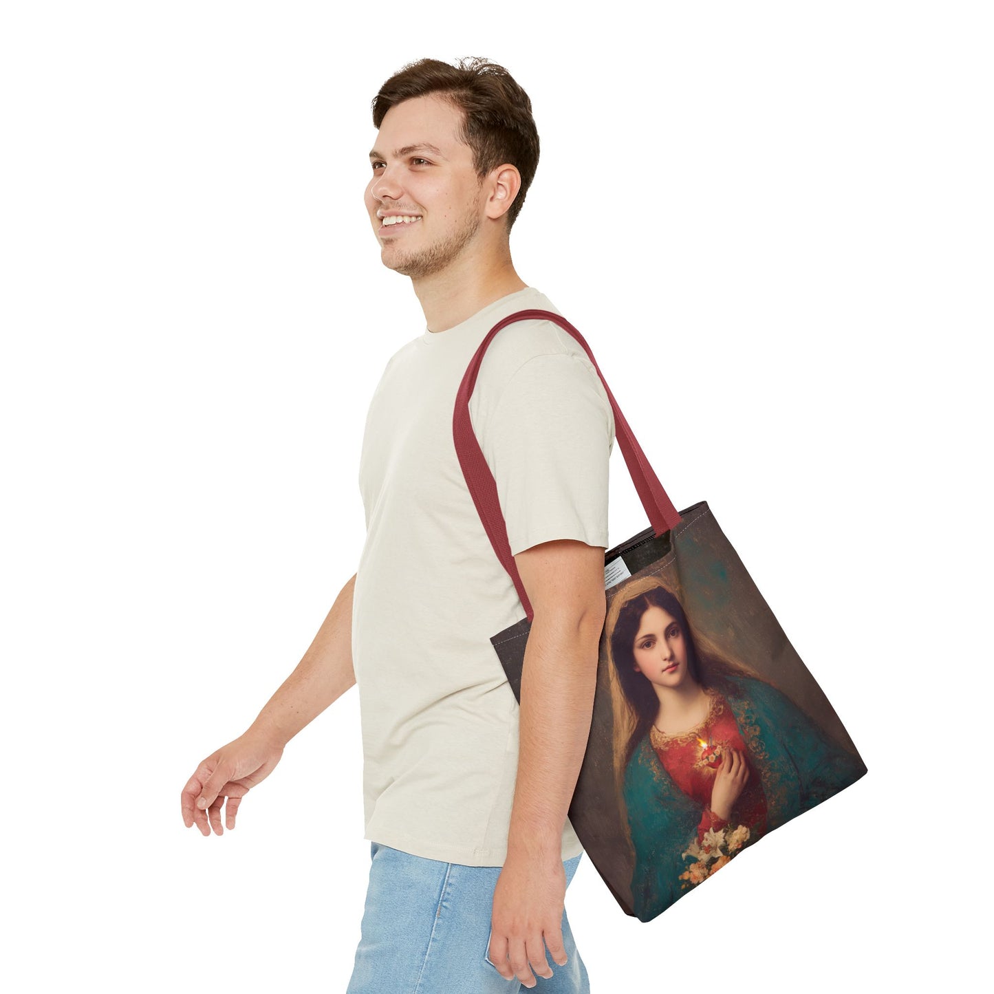 The Immaculate Heart of Mary - Mother Mary - Marian Art - Tote Bag - Large Medium Small Faith Art Bag - Tote Purse - Double Sided