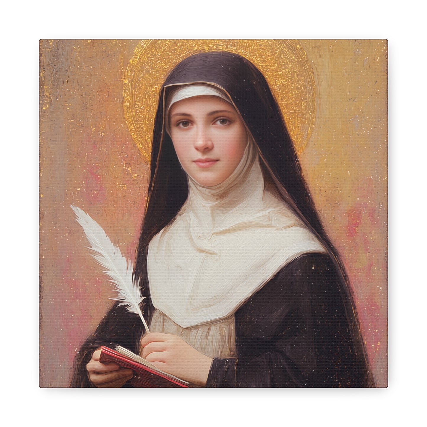 Saint Mechtildis / Mechtide of Hefta / Mechthild of Hackeborn - Gallery Wrapped Canvas - Print - Religious Art for your Home - Catholic Art