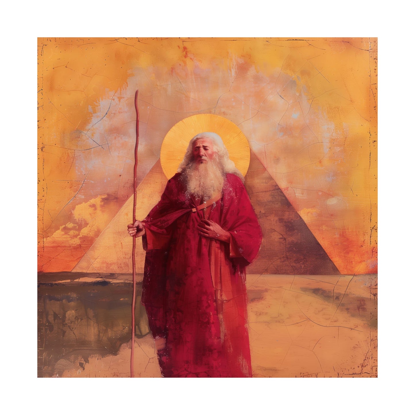 He Led Them with a Staff - Moses in Egypt - Sanctified Souls Print - Multiple Sizes - Premium Matte Vertical Posters - Bible Story