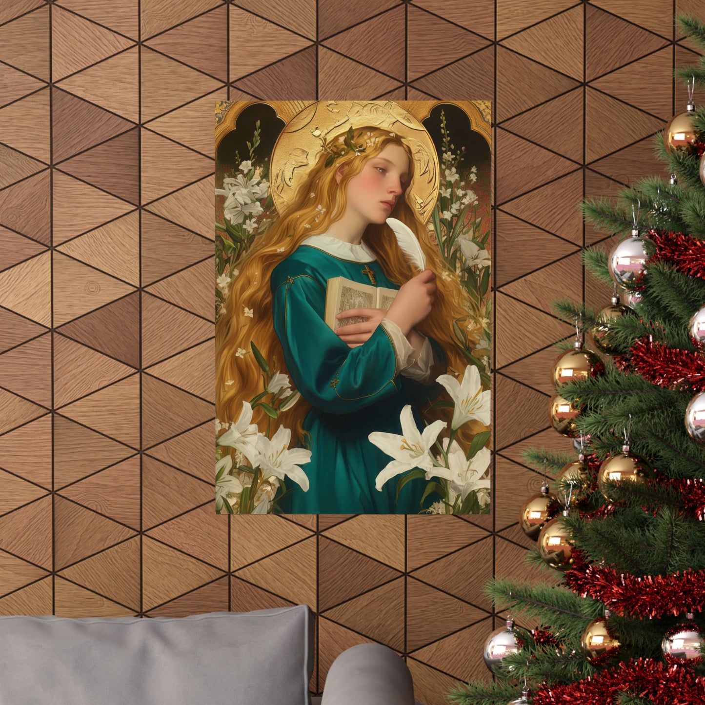 Saint Petronilla Poster Print - Sanctified Souls Print - Multiple Sizes - Premium Posters - Catholic Art for your home