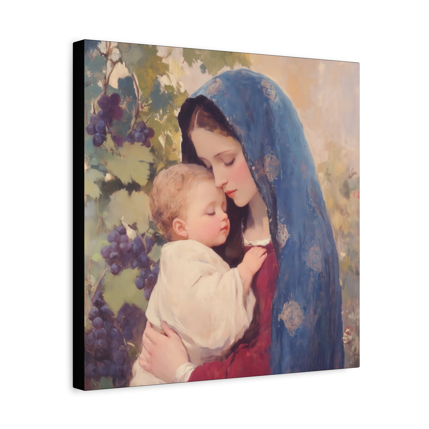 Our Lady of the Grapes / Out Lady of the Harvest - Gallery Wrapped Canvas - Print - Religious Art for your Home - Catholic Art
