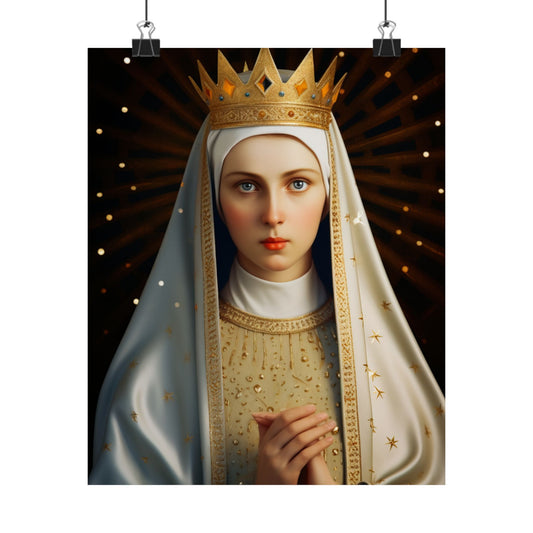 Saint Kinga of Poland - Sanctified Souls Print - Multiple Sizes - Premium Matte Vertical Posters - Catholic Religious Art for the home