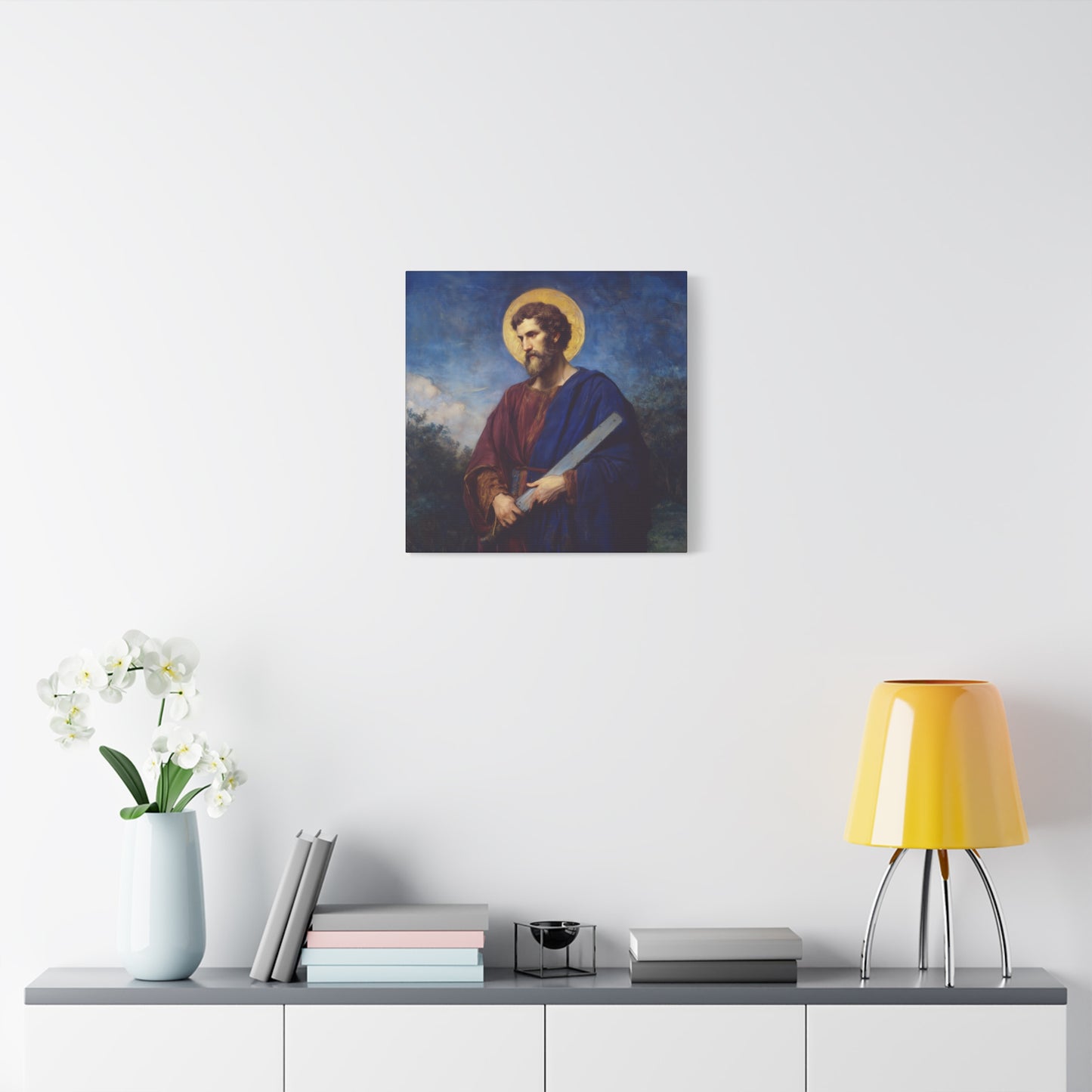 Saint Simon the Apostle  - Gallery Wrapped Canvas - Print - Religious Art for your Home - Catholic Art