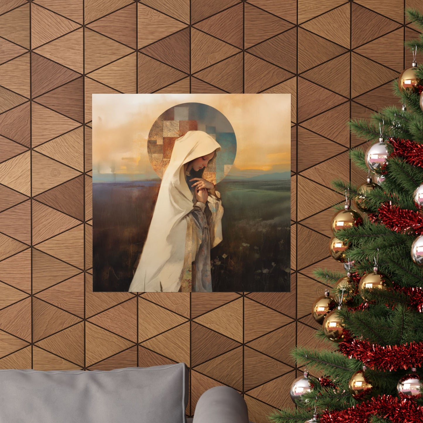 Our Lady of the Prairie - Sanctified Souls Print - Multiple Sizes - Premium Posters - Catholic Art - Christian Home
