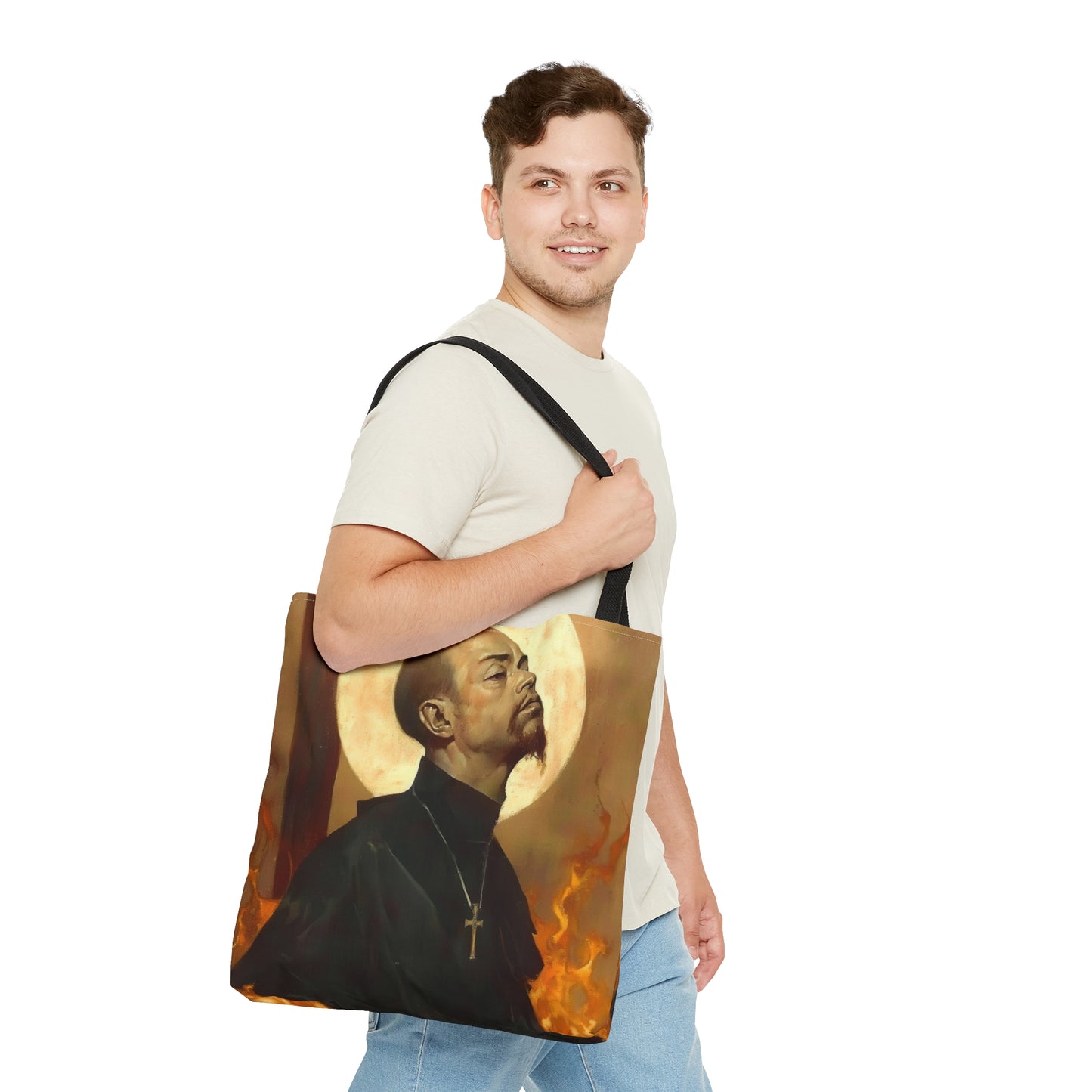 Blessed Thomas Tsughi Tote Bag - Large Medium Small Faith Art Bag - Catholic Faith Purse - Religious - Reusable - Prayer Bag