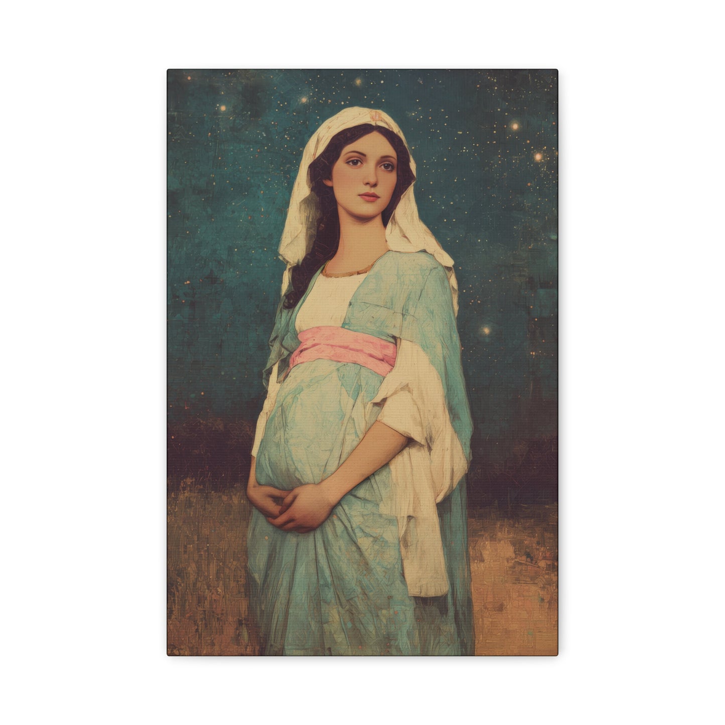 Our Lady of 'O' - Our Lady of Expectation - Mother Mary - Marian Art - Gallery Wrapped Canvas - Print - Catholic Art Print