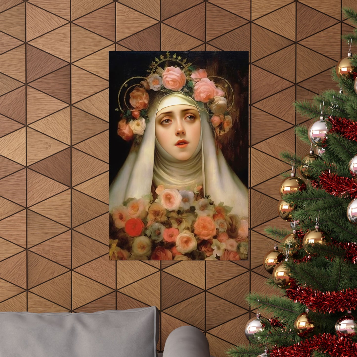 Saint Rose of Lima - Sanctified Souls Print - Multiple Sizes - Premium Matte Vertical Posters - Patron Saint of Florists